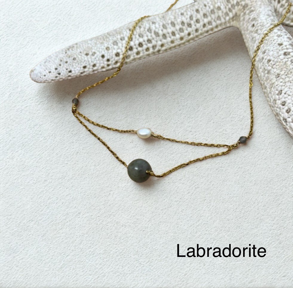 thumbnail_0076793c-4dc7-47ef-b1c6-caa33e283d9e.png - LzaCréa Collier double avec pierres naturelles - Labradorite, Lapis Lazuli, Quartz rose...