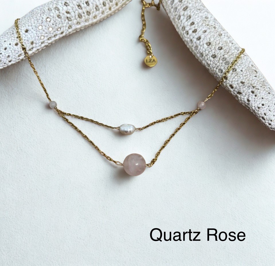 thumbnail_311307e6-5bb2-4ab7-996d-ac2ecc99cd70.png - LzaCréa Collier double avec pierres naturelles - Labradorite, Lapis Lazuli, Quartz rose...