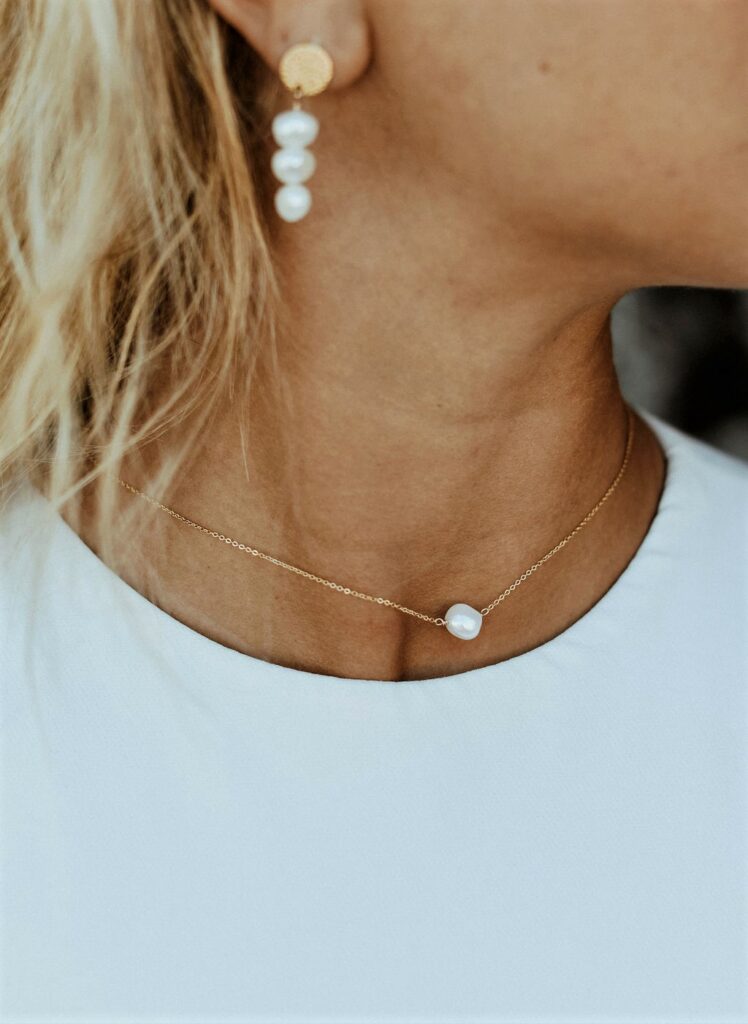 Boucles d'oreilles Martelées Perles d'eau douce