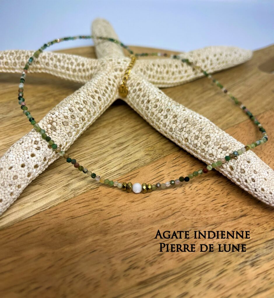 Collier Perla en Pierres Naturelles | Bijou de Lithothérapie Artisanal