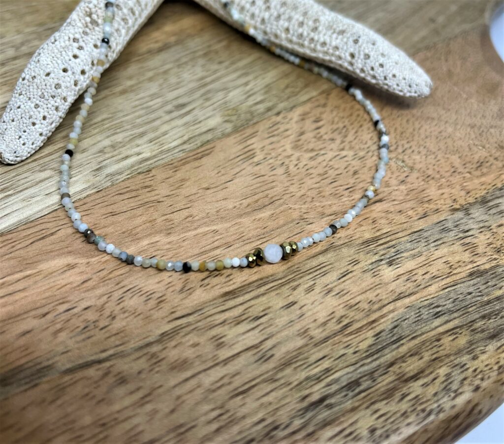 Collier Perla en Pierres Naturelles | Bijou de Lithothérapie Artisanal