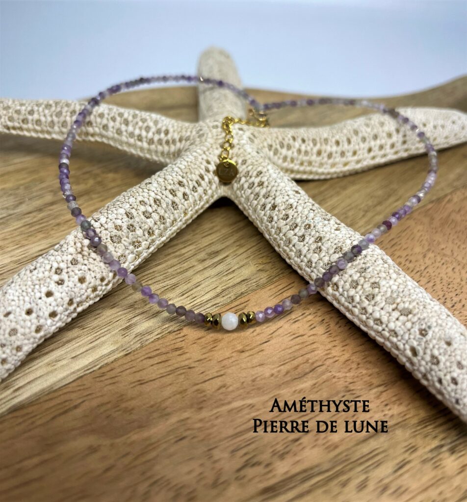 Collier Perla en Pierres Naturelles | Bijou de Lithothérapie Artisanal