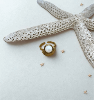 Bague Reine | Nacre et Acier inoxydable