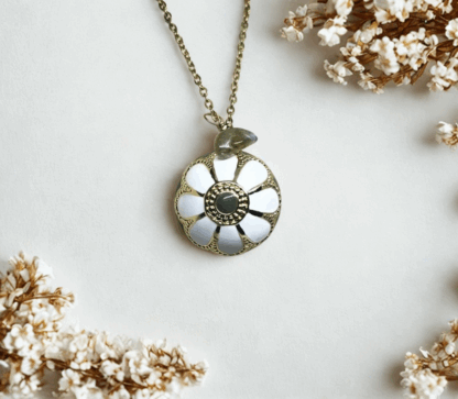 Bola de Grossesse Fleur blanche *personnalisable*