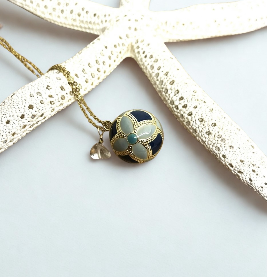 Bola de grossesse Fleur bleue *personnalisable*