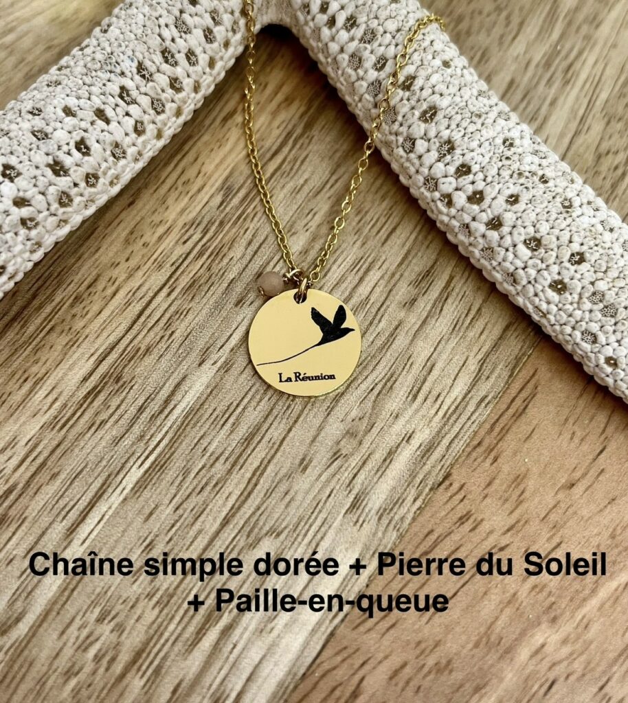 Collier Ile de la Réunion Personnalisé | Bijou gravé