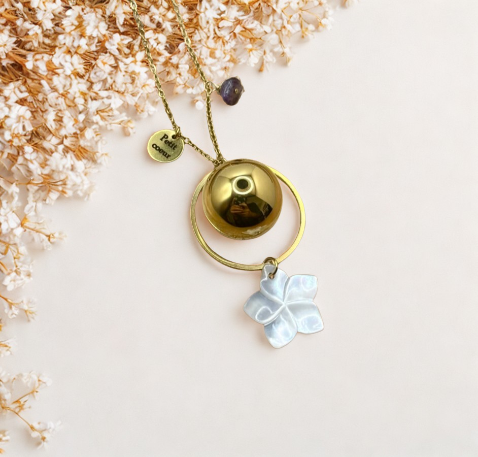 Bola de grossesse Fleur de Nacre *personnalisable*