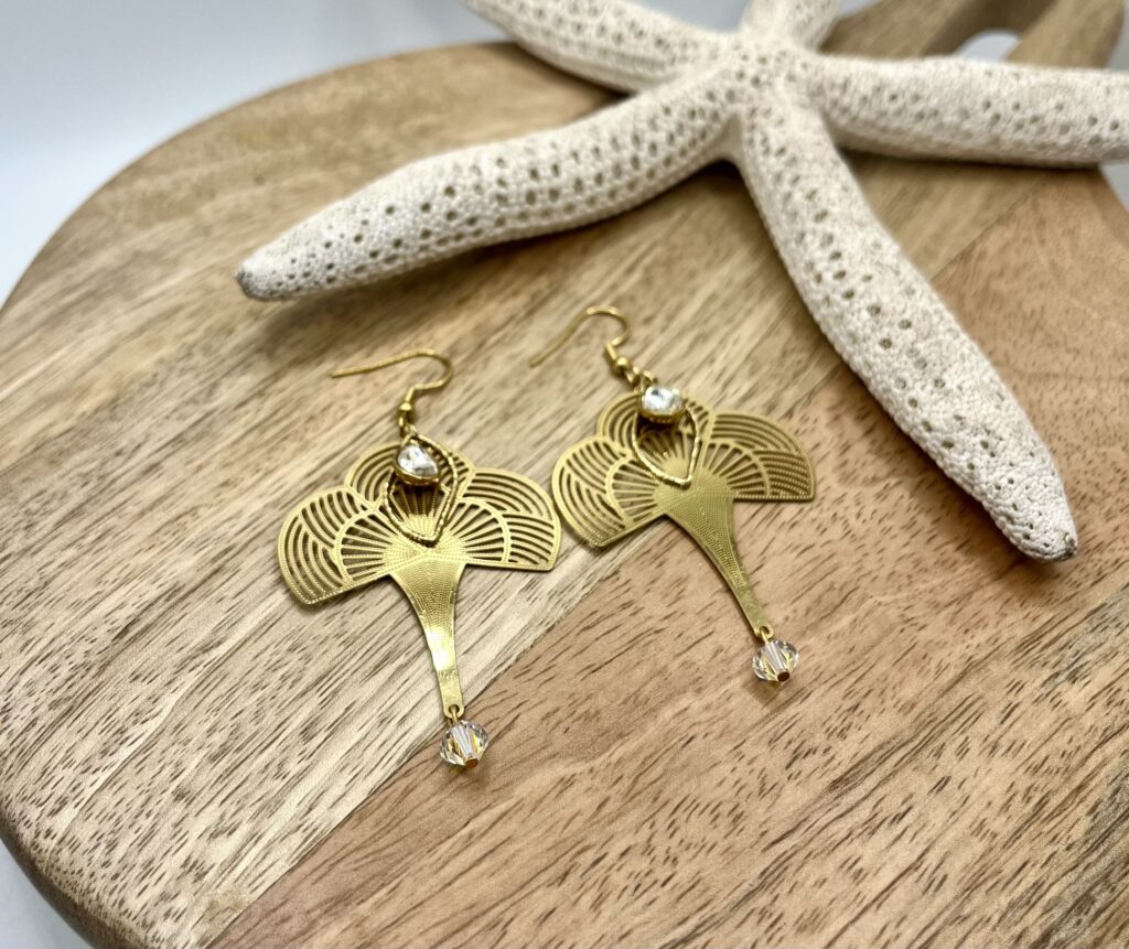 cléopatre - LzaCréa Boucles d'Oreilles Cléopâtre ~ Cristal tranparent