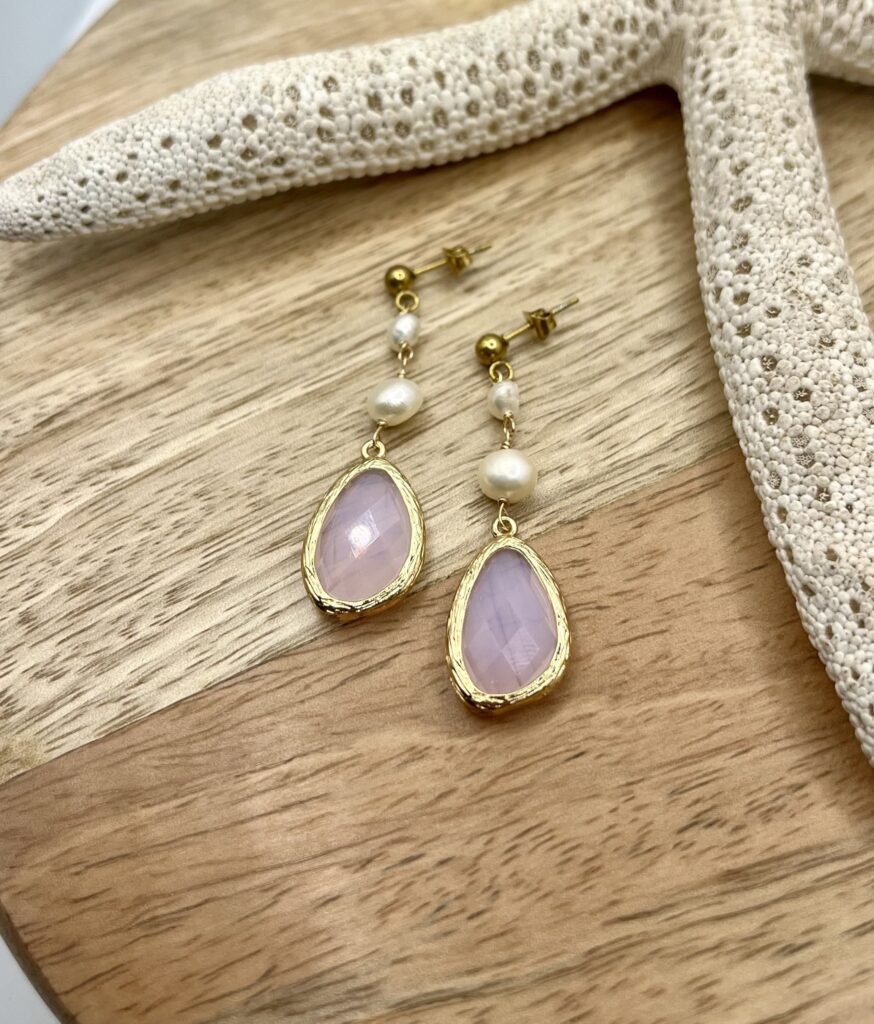 emma 4 - LzaCréa Boucles d'Oreilles EMMA • Perles d'Eau Douce & Cristal au Choix