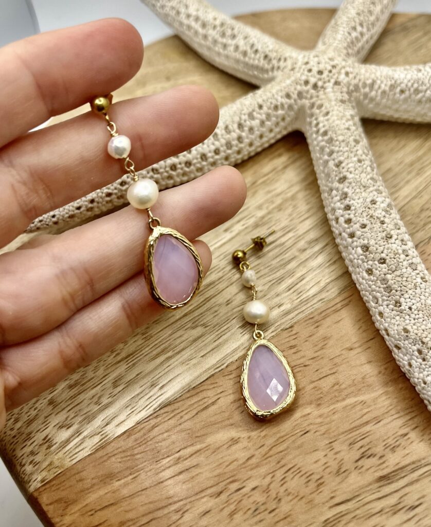 emma - LzaCréa Boucles d'Oreilles EMMA • Perles d'Eau Douce & Cristal au Choix