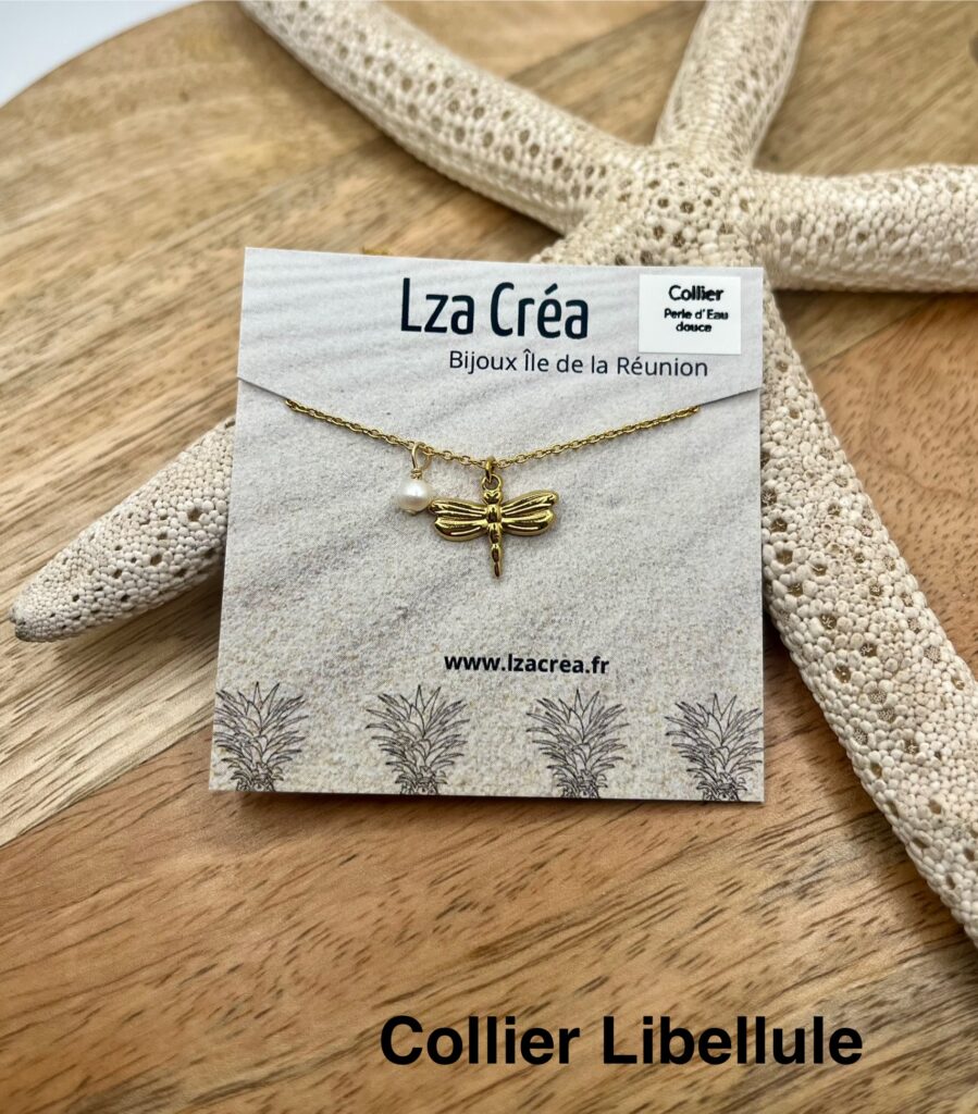 Collier - LzaCréa Collier FAUNE & FLORE Ile de la Réunion • Perle d'Eau Douce & Acier Inoxydable