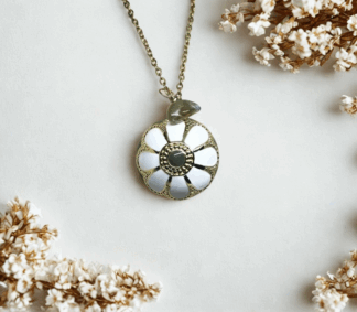 Bola de Grossesse Fleur blanche *personnalisable*