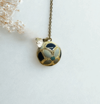 Bola de grossesse Fleur bleue *personnalisable*