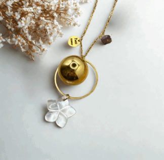 Bola de grossesse Fleur de Nacre *personnalisable*