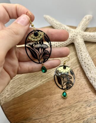 Boucles d'Oreilles Le Dahlia noir