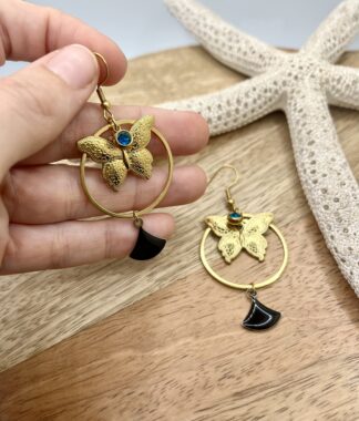 Boucles d'Oreilles Papillon de Nuit