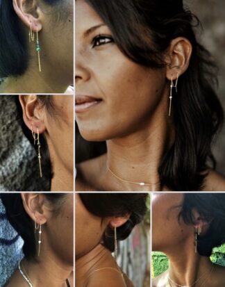 Les Boucles "Gracieuse" Pierres semi-précieuses